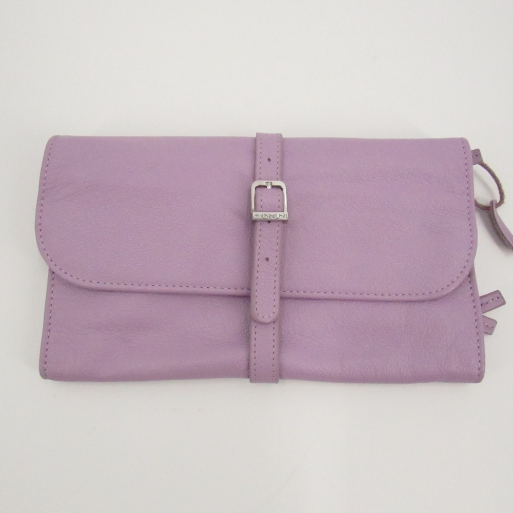 Michael Hill Lavender Leather Travel Jewelry Organizer